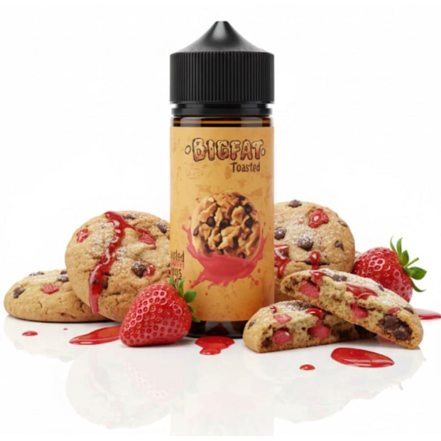 نكهة بيق فات كوكيز فراولة 100 ملي BIGFAT TOASTED strawberry Cookies