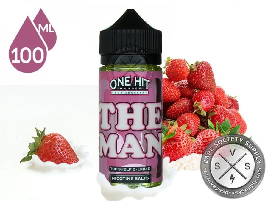 نكهة ذا مان حليب فراولة فيب 100ML من ون هيت ONE HIT THE MAN STRAWBERRY