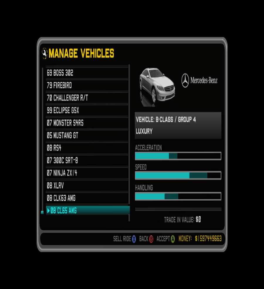 تعديل للعبة  Midnight Club Los Angeles