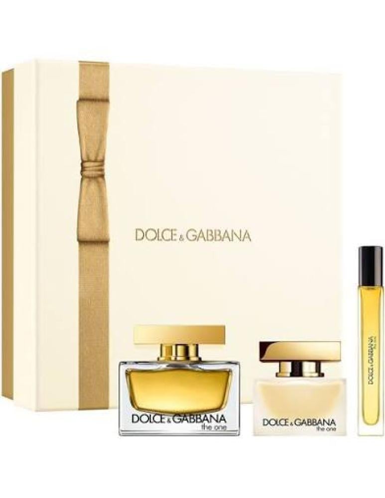 طقم هدايا فاخر دولسي جابانا ذا ون او دو برفيوم (عطر 75 مل +عطر شعر 30 مل+عينه بخاخ 10 مل