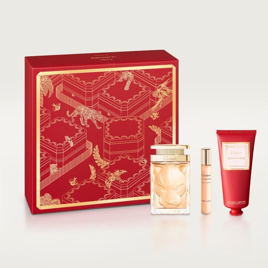 طقم عطر كارتييه لابنثر بارفام (عطر 100مل بارفام +عطر بخاخ 10 مل +بودي كريم معطر منعش 75 مل