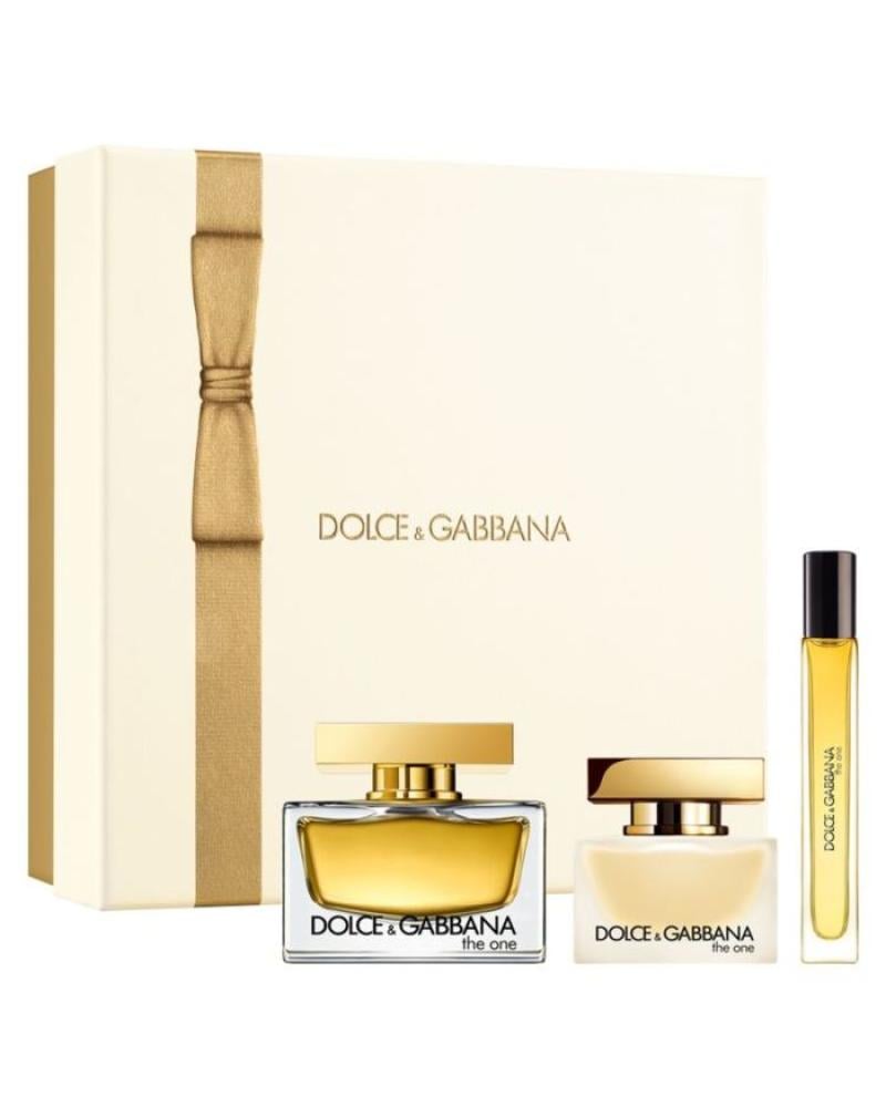 طقم هدايا فاخر دولسي جابانا ذا ون او دو برفيوم (عطر 75 مل +عطر شعر 30 مل+عينه بخاخ 10 مل