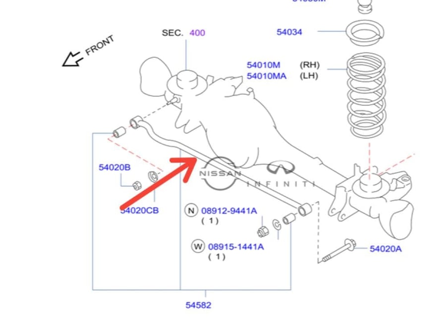 عمود توازن امامي نيسان باترول 4500+4800