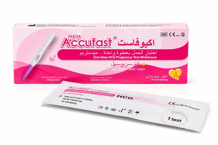Accufast One Step HCG Pregnancy Test Midstream(M30