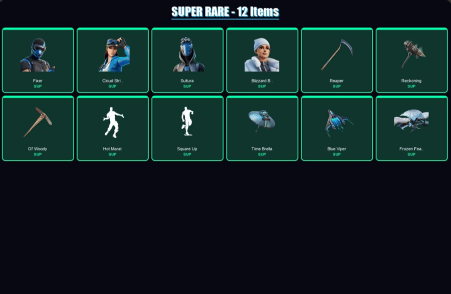 حساب فورت نايت 193سكن