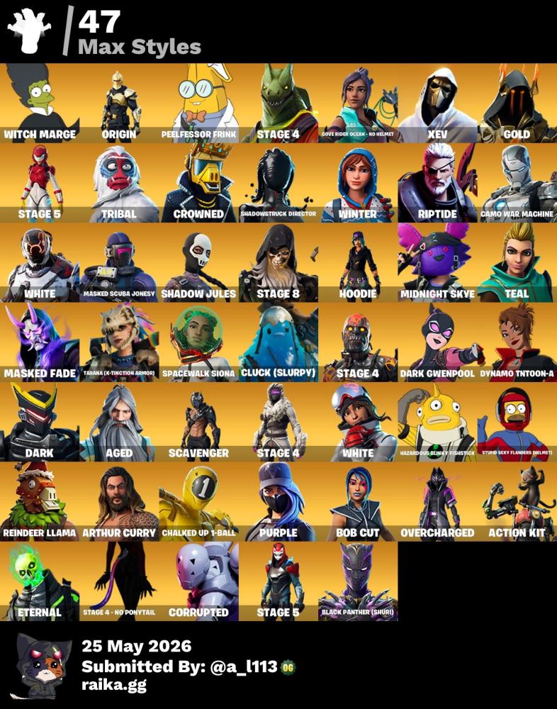 حساب فورت نايت 128 سكن