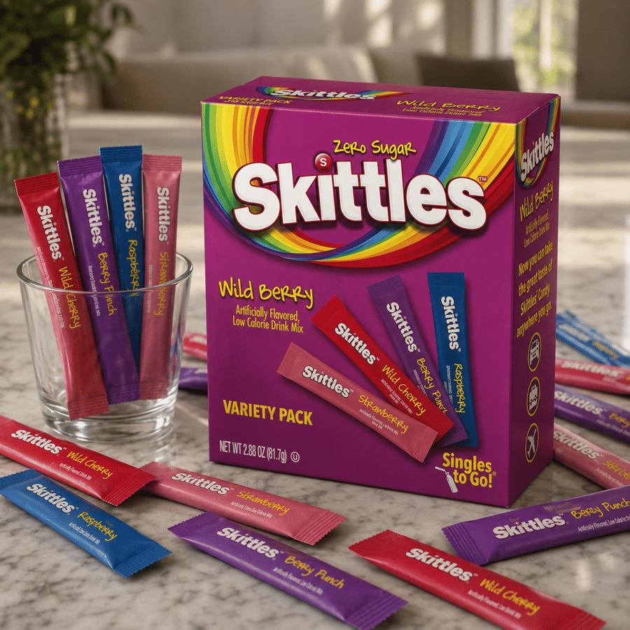 صندوق السكيتلز التوت البري 10 ظروف (Skittles)