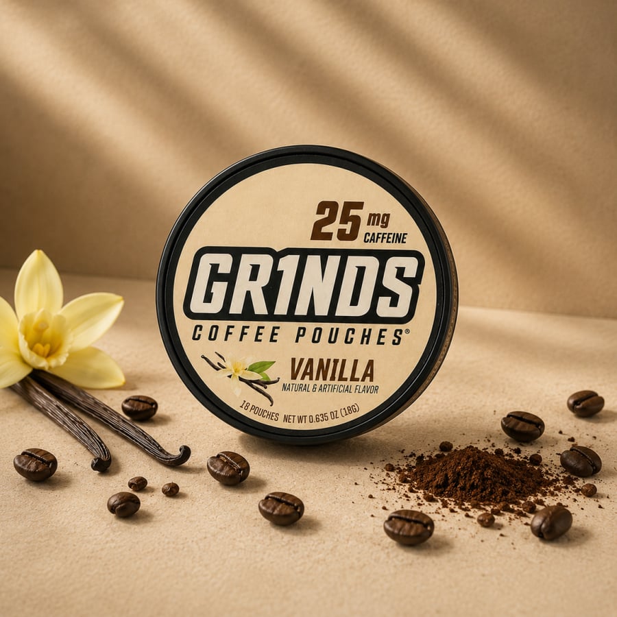 قهوة الاستخدام المباشر بنكهة الفانيلا (Grinds)