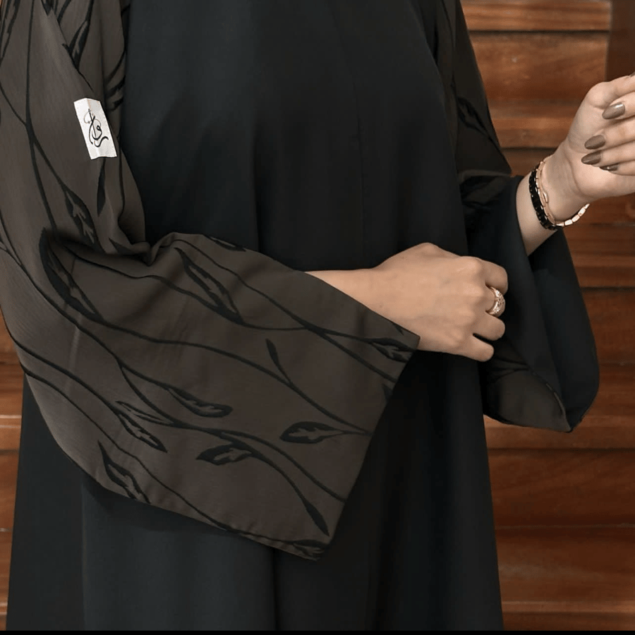 عبايه بقماش جاكار  ناعم |قصة نص كلوش
