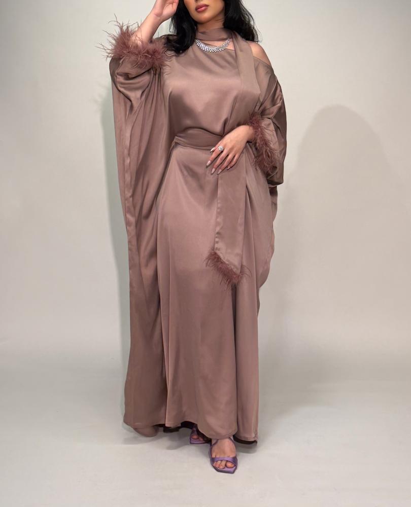 ALM Mauve Taupe Silk Dress
