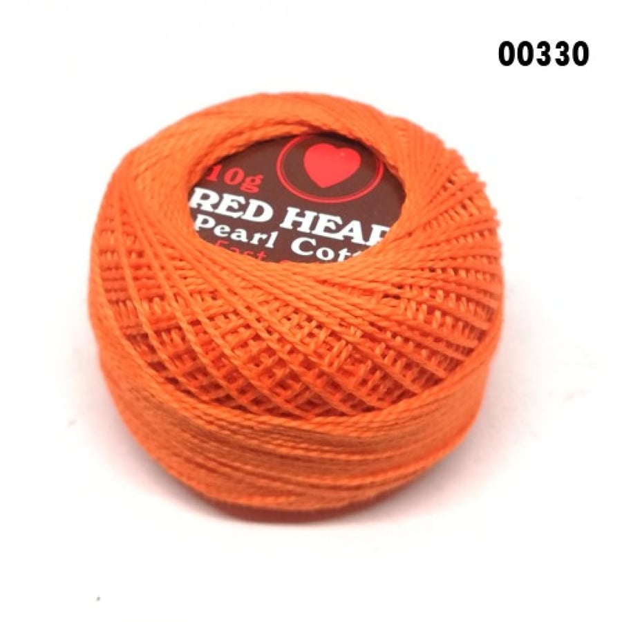 خيط تطريز Red Heart برتقالي 10غرام رقم اللون 0330