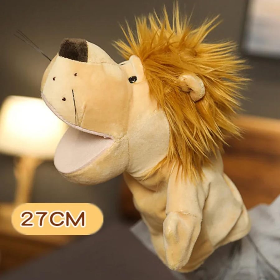 Hand puppet in the shape of a lion