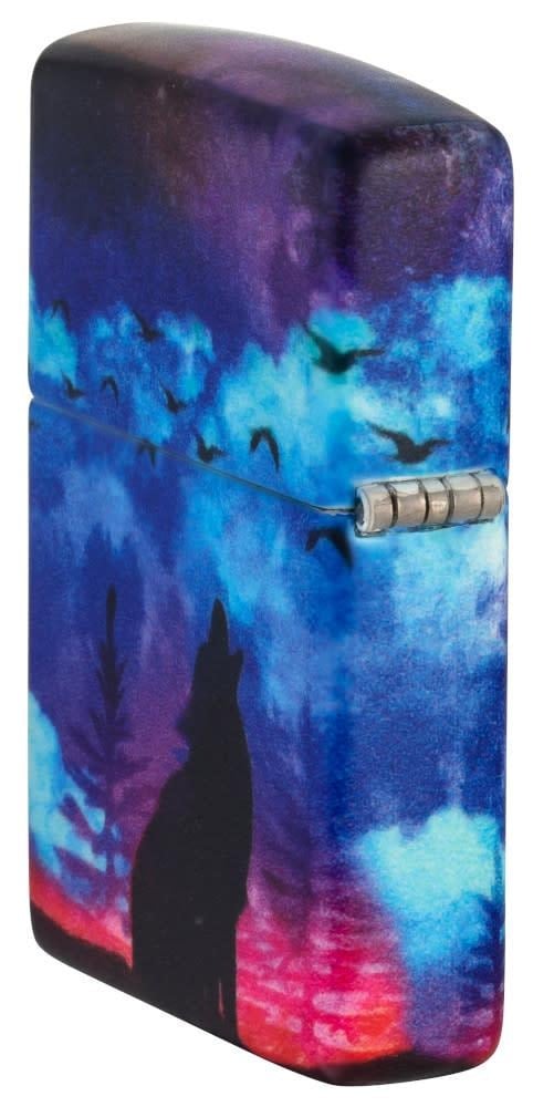 Zippo Lighter Wolf Howling at Night
