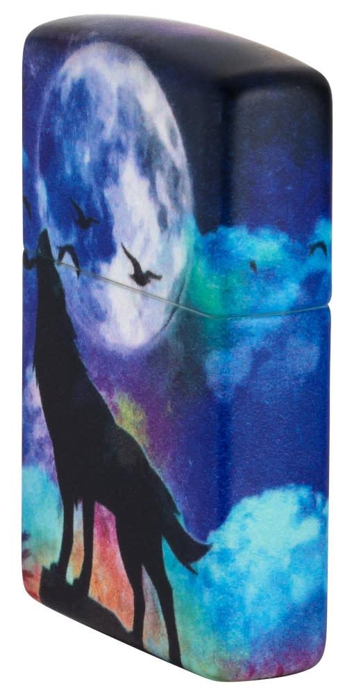 Zippo Lighter Wolf Howling at Night