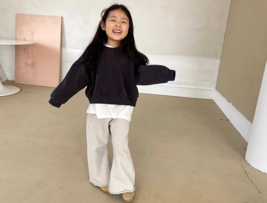 FLEECE SWEATER (MATCHING WITH MOM) - CHARCOAL