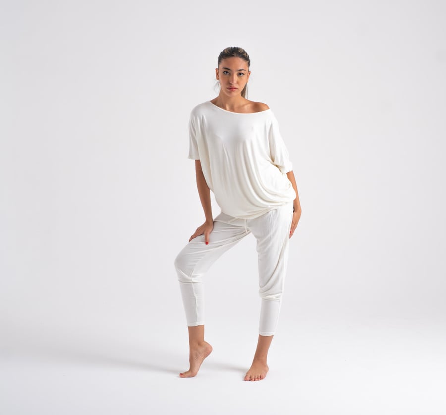 PANTS & TOP SET WHITE