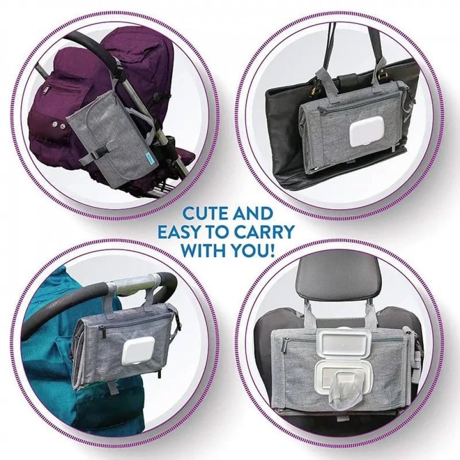 Portable diaper changing bag