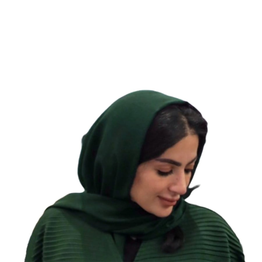 طرحة ليزر سادة باللون الزيتي