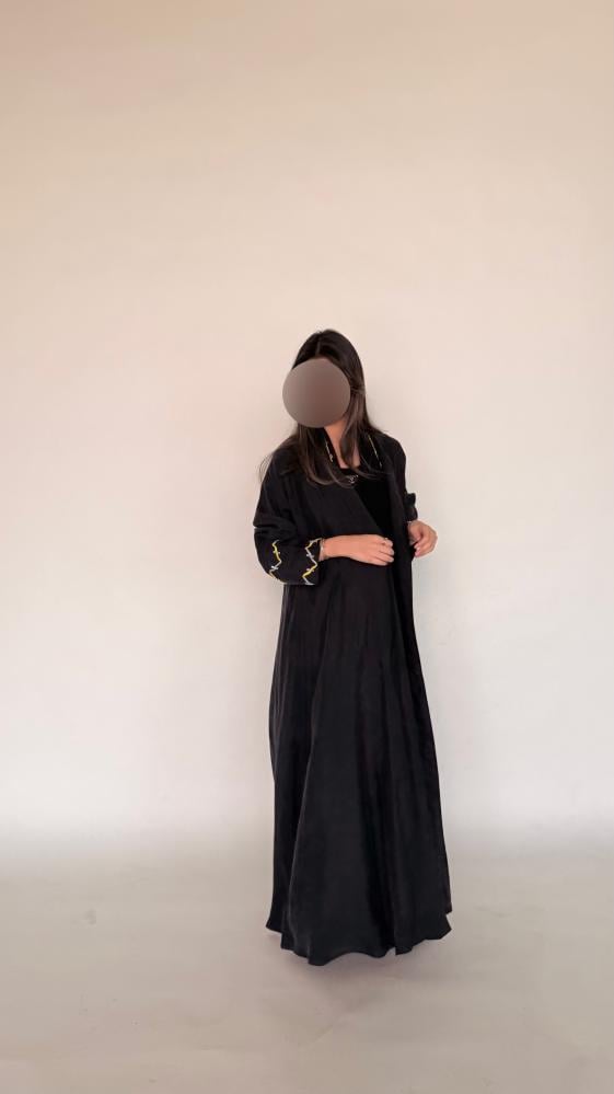 Yellow X black abaya