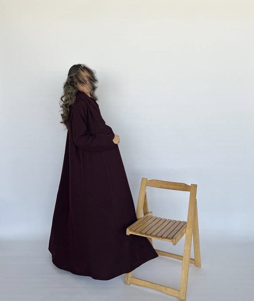 burgundy abaya