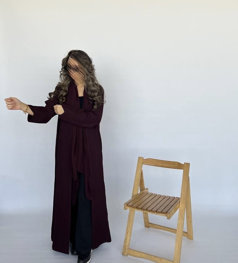 burgundy abaya