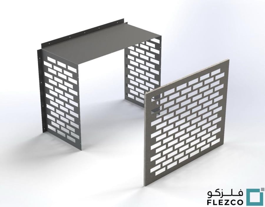 غطاء معدني خارجي لوحدة المكيف 12000