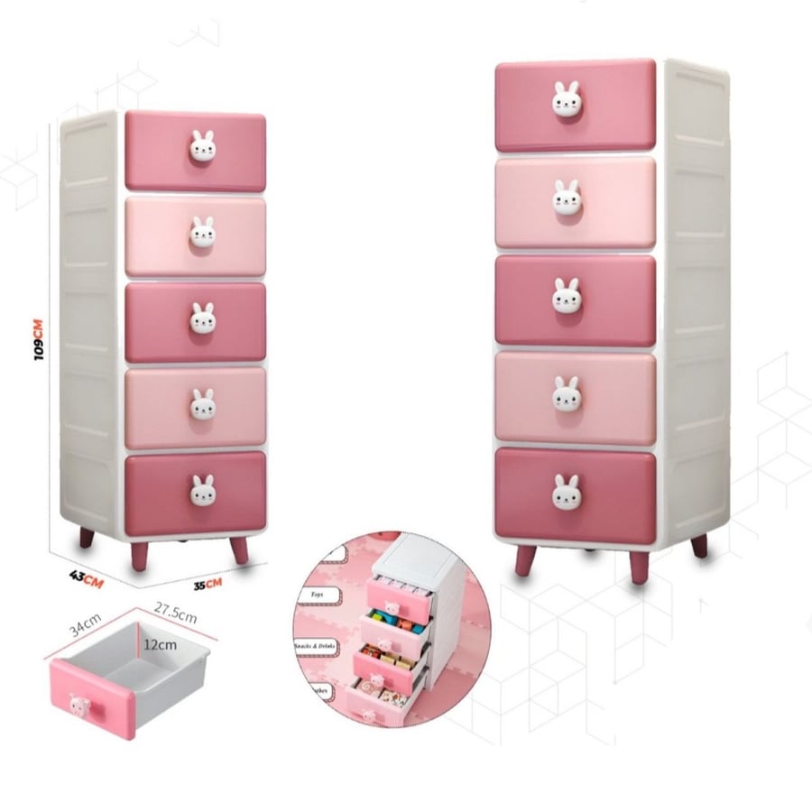 Plastic storage bin for children