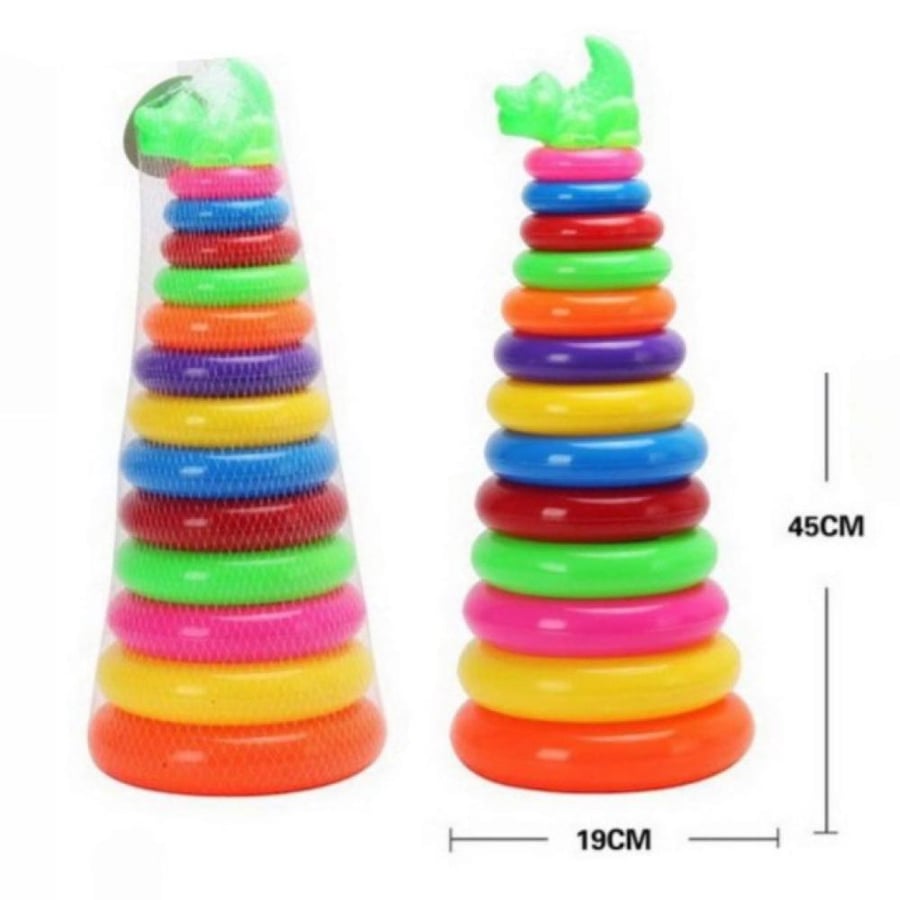 Ring tower and stacking with crocodile design
