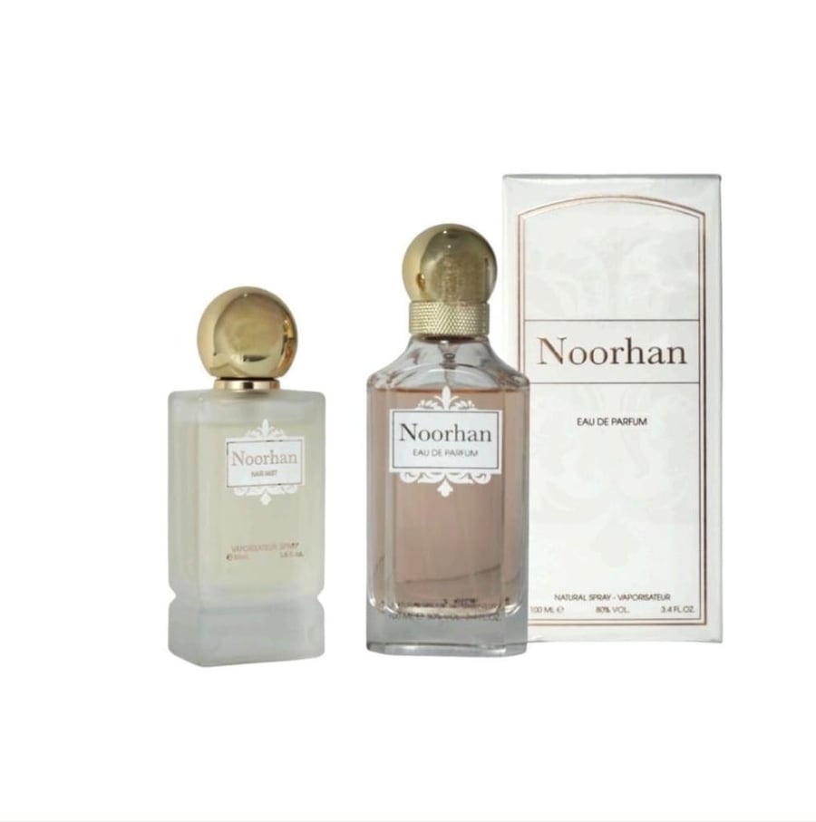 عطر نورهان بارفيوم 1100 مل+ معطر شعر نورهان 50 مل
