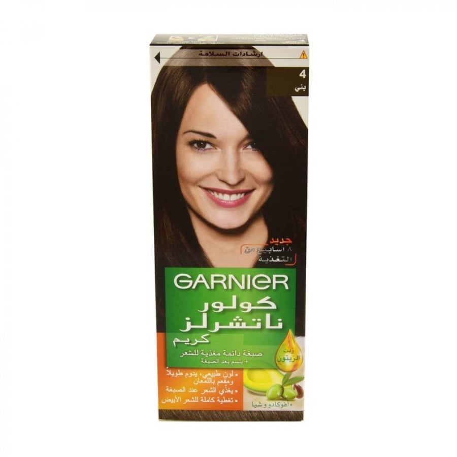 nourishing cream hair dye Garnier brown 4