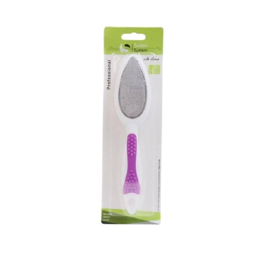 Foot scrubber with two metal sides and abrasive material