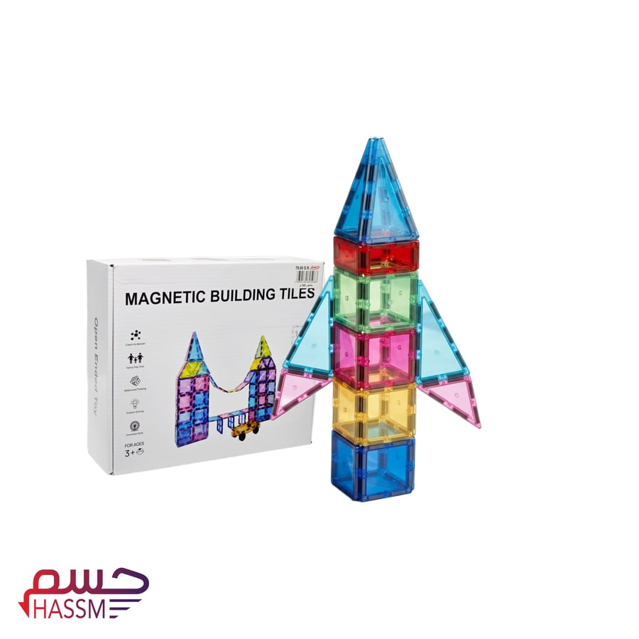 مكعبات مغناطيس 100 قطعة شفافة