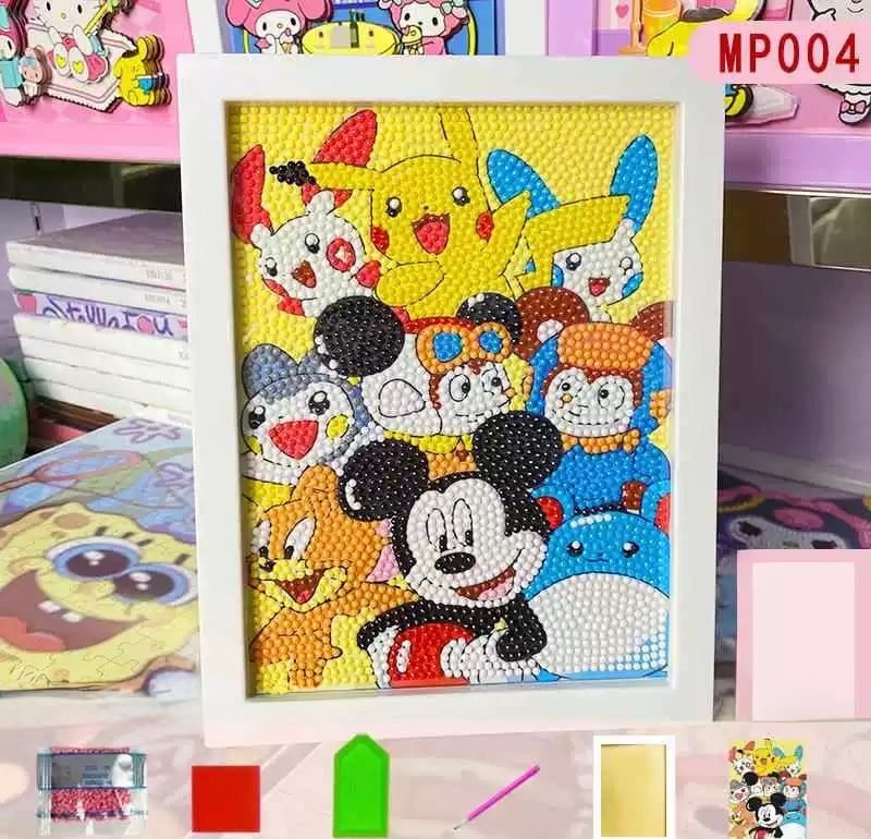 لوحة رسم بالألماس مع إطار