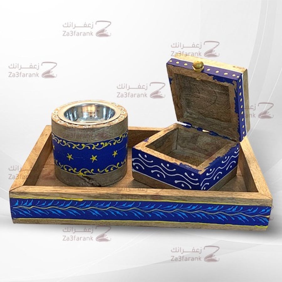 مبخرة طوفريه خشب مع علبه عود