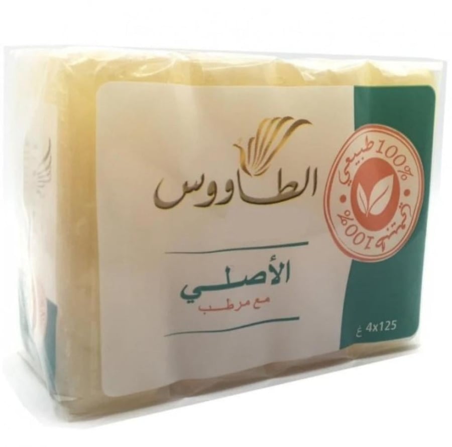 صابون طاوؤس شفاف ربطه 4 حبات