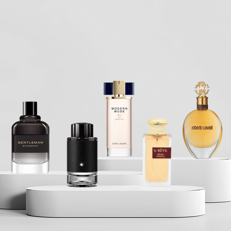 مجموعة عطر روبيرتو كافالي روبيرتو كافالي - 75 مل+عطر جي بي ار  لي ريفي ديدري فانيليا -  75مل+عطر استي لودر مودرن ميوز - 100 مل+عطر جيفنشي جنتل مان بويزي- 100 مل+عطر مون بلان اكسبلورر - 100 مل