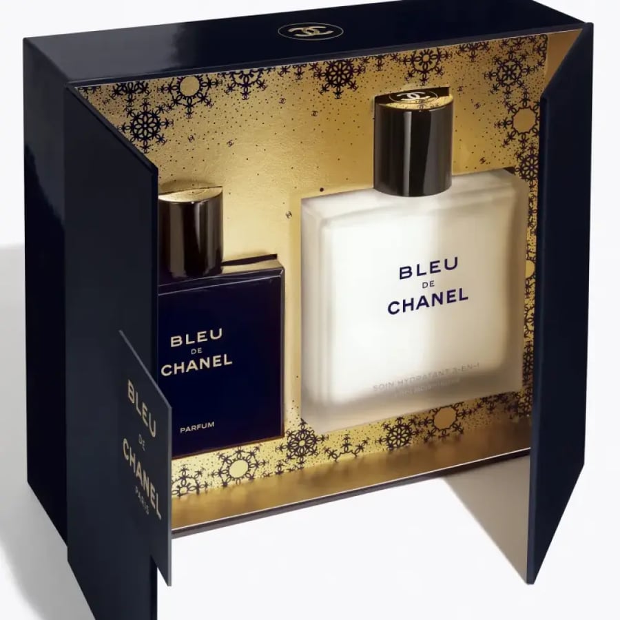 مجموعة هدايا شانيل بلو 50 مل عطر و90 مل مرطب 3في 1
