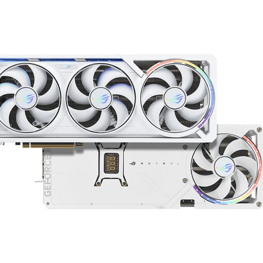 ROG Astral RTX 5080 White - تصميم رباعي المراوح