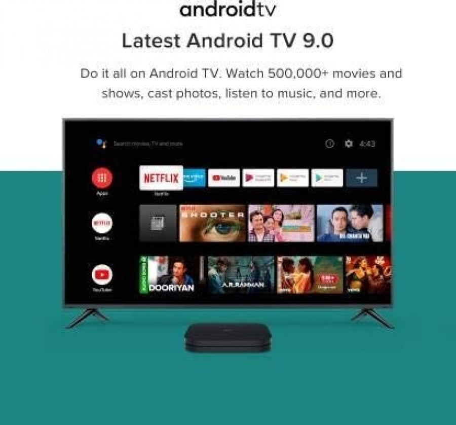 Xiao MI Box 4k Latest Upgraded ver Smart TV Box, Intelligent 4K Ultra HD Media Player, Works with HD, FHD, 4K HDR TVs, powered by Android 9.0, Global Version