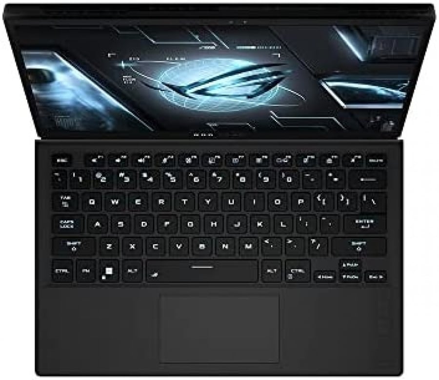 اسس لابتوب العاب روج Z13 فلو GZ301ZE بشاشة لمس 13.4 انش 120Hz (انتل i9-12900H، نفيديا جيفورس RTX 3050Ti، ذاكرة RAM 16GB، SSD 1TB، كرت شاشة 3050TI , ويندوز 11)، اسود