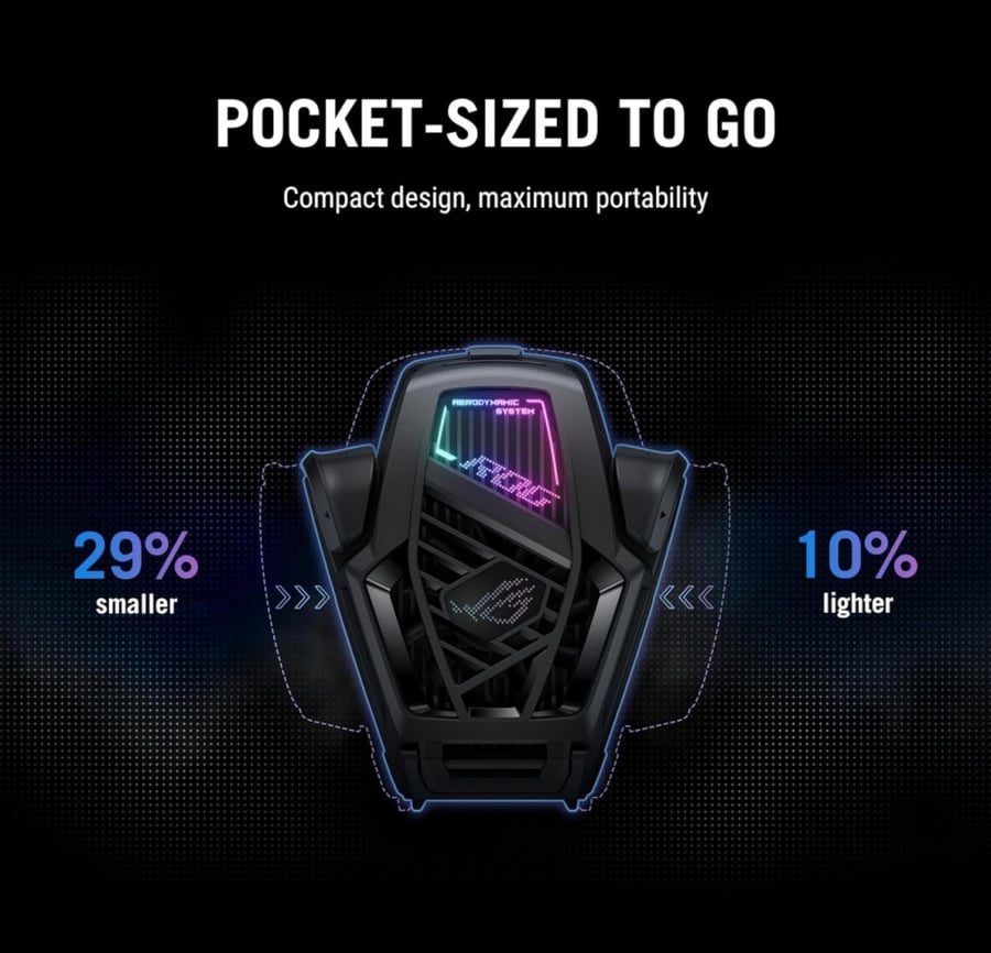 مروحة تبريد  اسوس روق فون 8 و 8 برو Asus AeroActive Cooler x