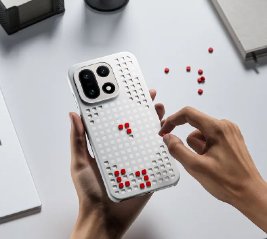 كفر ون بلس 15 الأصلي OnePlus 15 Magnetic Case - لون بيج مع مغناطيس