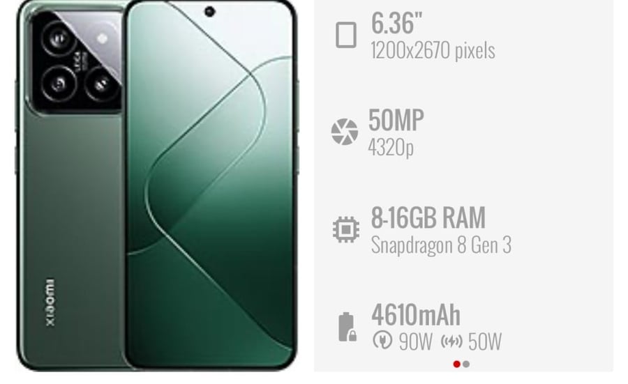 شاومي 14 Xiaomi 14 5G - 512 جيجا / 12 جيجا رام - أسود - صورة 7