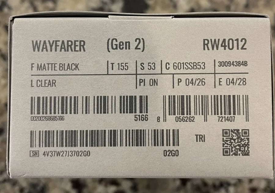 نظارة راي بان ميتا الجيل الثاني - Ray-Ban Meta Wayfarer Gen 2 - إطار أسود بعدسة متغيرة اللون - - مقاس 53 (طلب مسبق)