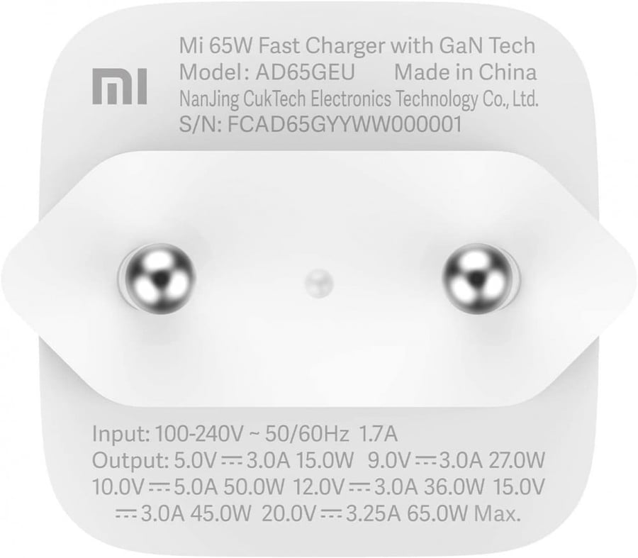 شاحن شاومي مي 65 واط Xiaomi 65W GaN Charger - صورة 8