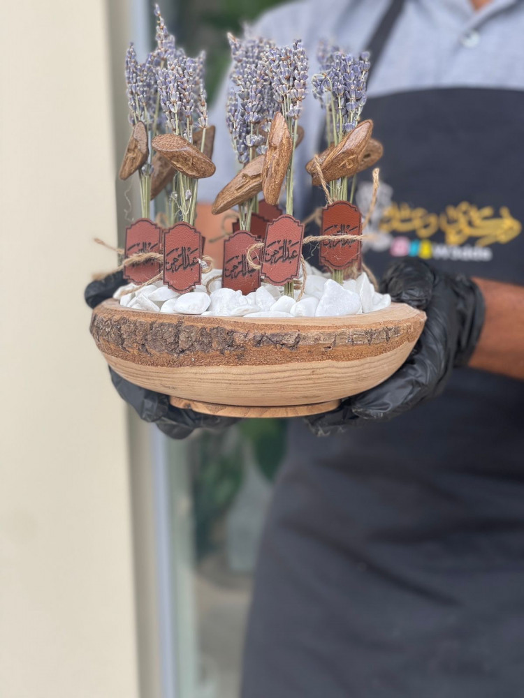 فازة خشب اللوز الطبيعي
