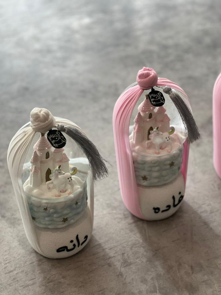 سوفنير القلعة مع شمعه الكترونيه مضيئة