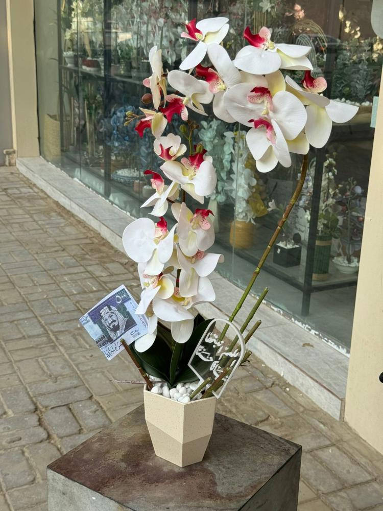 فازة فايبر مع ورد الاوركيد