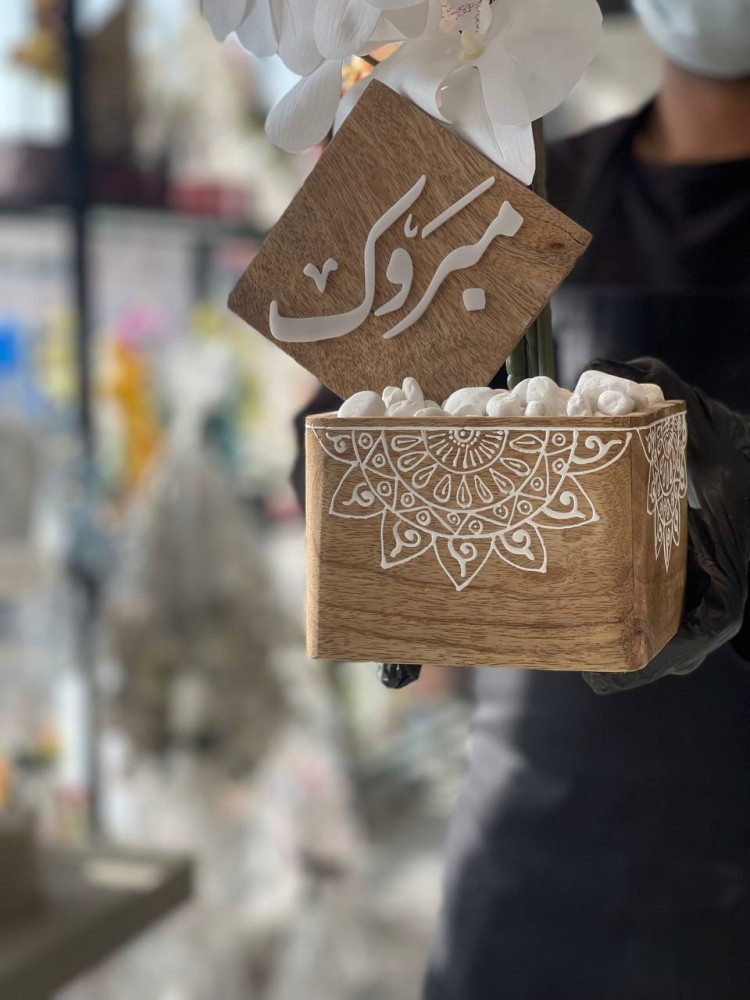 فازه خشب بتنسيق جميل