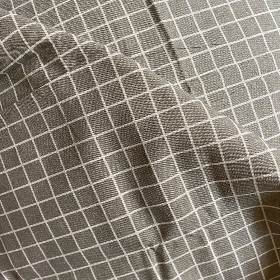 Cotton fabric color (gray + white) size (100*77 cm) one piece